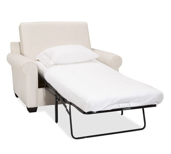 Buchanan Roll Arm Upholstered Twin Sleeper Sofa with Memory Foam