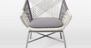 Huron Outdoor Small Lounge Chair + Cushion u2013 Gray | west elm