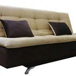 Adorn India Aspen Three Seater Sofa Cum Bed (Brown and Beige