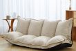 Linen Fabric Upholstery Adjustable Floor Sofa Bed Lounge Sofa Bed