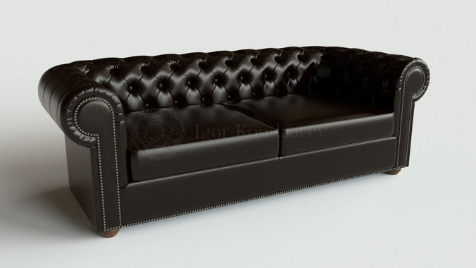 Chester sofa lounge type2-2 high poly 3D model | CGTrader