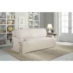 Serta Cotton Duck T-Cushion Sofa Slipcover & Reviews | Wayfair