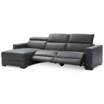 Furniture Nevio 3-pc Leather Sectional Sofa with Chaise, 2 Power