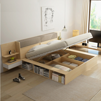 Space Saving Furniture,Modern Simple Wooden Multi-purpose Bed,Made