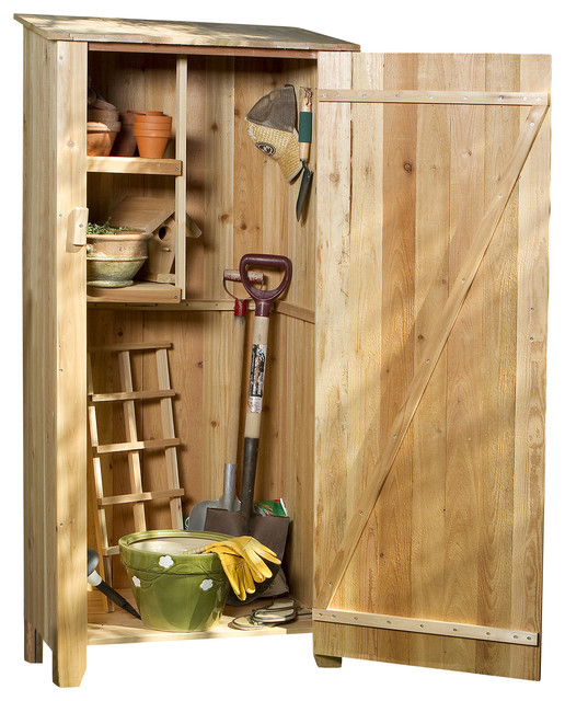 Cedar Storage Hutch, Storage Shed - Rustic - Sheds - by All Things