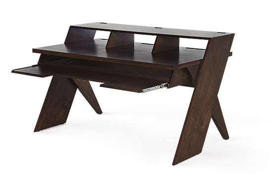Platform Studio Desk with keyboard Tray (Kodiak Brown) - Desks