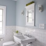 Partial tile bathroom backsplash | Subway Tile Wainscoting Puts