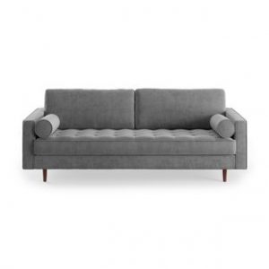 Modern & Contemporary Grey Suede Sofa | AllModern