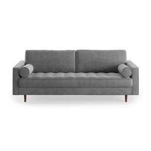 Modern & Contemporary Grey Suede Sofa | AllModern