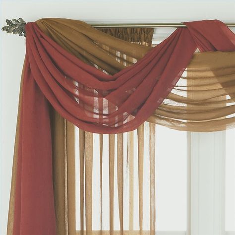 Ways to Hang Scarf Valances | How To | Pinterest | Window scarf