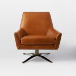 Lucas Leather Swivel Base Chair | west elm