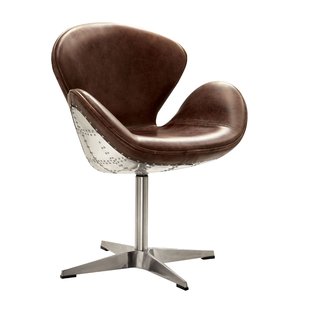 Leather Swivel Accent Chairs You'll Love | Wayfair