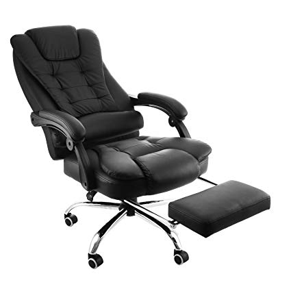Amazon.com: Happybuy Executive Swivel Office Chair with Footrest PU