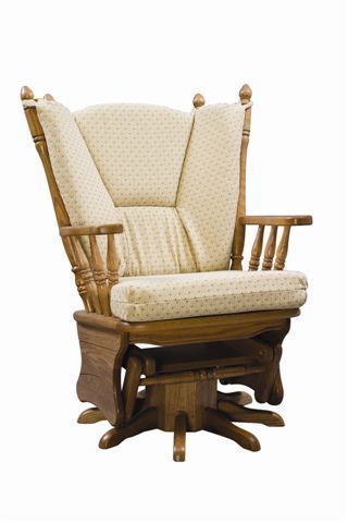 Upholstered Gliding Swivel Rocking Chair from DutchCrafters Amish