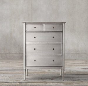 Spencer Metal 5-drawer narrow dresser This one will fit better, but