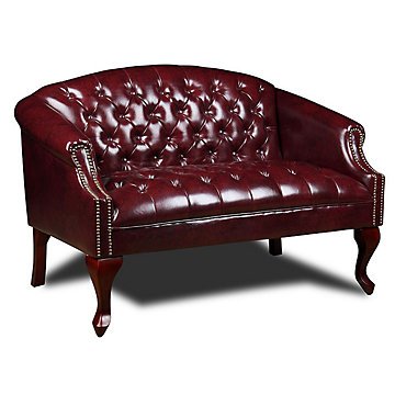 Amazon.com: Small Button Tufted Traditional Loveseat (Oxblood Vinyl