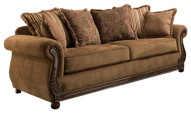 Simmons Upholstery Outback Chocolate Loveseat - Traditional
