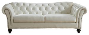 Mona Leather Craft Sofa - Traditional - Sofas - by KEMP