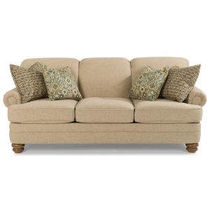 Flexsteel Bay Bridge Traditional Rolled Back Sofa | Turk Furniture