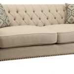 Coaster Trivellato Button Tufted Sofa With Large Rolled Arms and