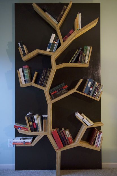 Tree Bookshelf DIY | Cool home - cabinets and shelves | Pinterest
