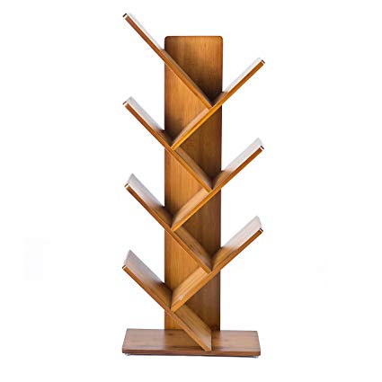 Amazon.com: C&AHOME 7 Shelf Tree Bookcase Bamboo Bookshelf Hard Wood