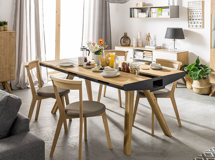 Enjoy Meal Comfortably while sitting
together on the Unique Dinning Table