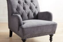 Chas Zinc Gray Velvet Armchair | Pier 1
