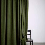 Extra Wide Matt Velvet Dim-out Curtains 300cm/118u201d - Green Velvet 253