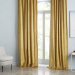 Cotton Luster Velvet Curtain - Wasabi | west elm