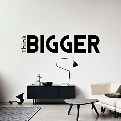 Amazon.com: Inspirational Quotes Wall Art Decal - Think Bigger - 9
