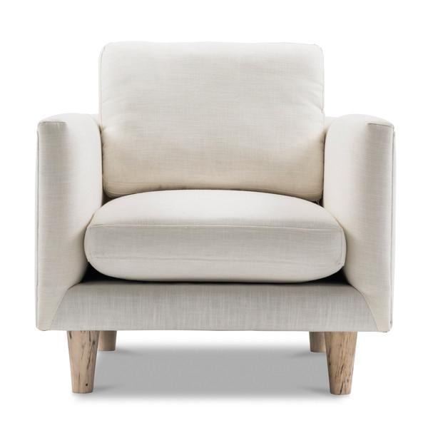1-Seater Scandinavian White Armchair | Harpers Project