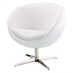 Amazon.com: Best Selling Modern Leather Round Back Chair, White