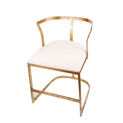 A & B Home Gold And White Chair Df43116 | Bellacor