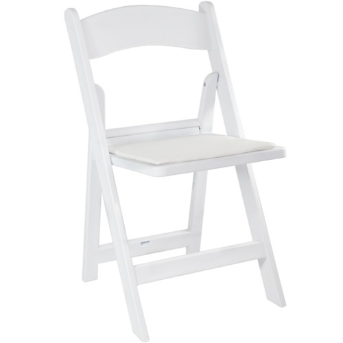 White Resin Folding Chair for Weddings | CTC Event Furniture