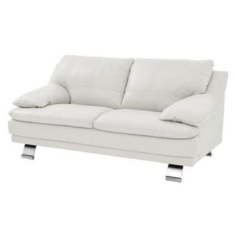 Gertrudes White Leather Loveseat | El Dorado Furniture