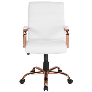 White Leather Office Chairs You'll Love | Wayfair