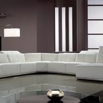 Tempo Contemporary White Leather Sectional Sofa
