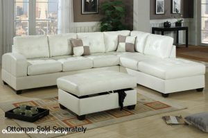 White Leather Sectional Sofa - Steal-A-Sofa Furniture Outlet Los
