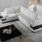 Amazon.com: Vig Furniture T71 Modern Leather Sectional: Kitchen & Dining
