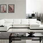 Modern White Leather Sectional Sofa TOS-LF-2029