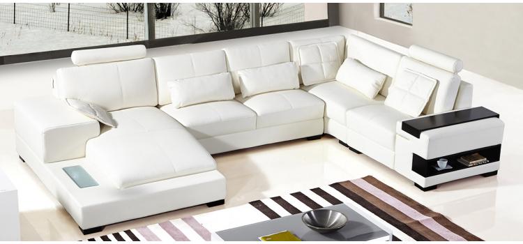 DreamFurniture.com - Divani Casa Diamond Modern White Leather
