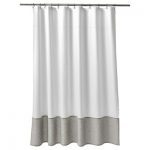 Oxford Stitch Shower Curtain White/Gray - Fieldcrest® : Target