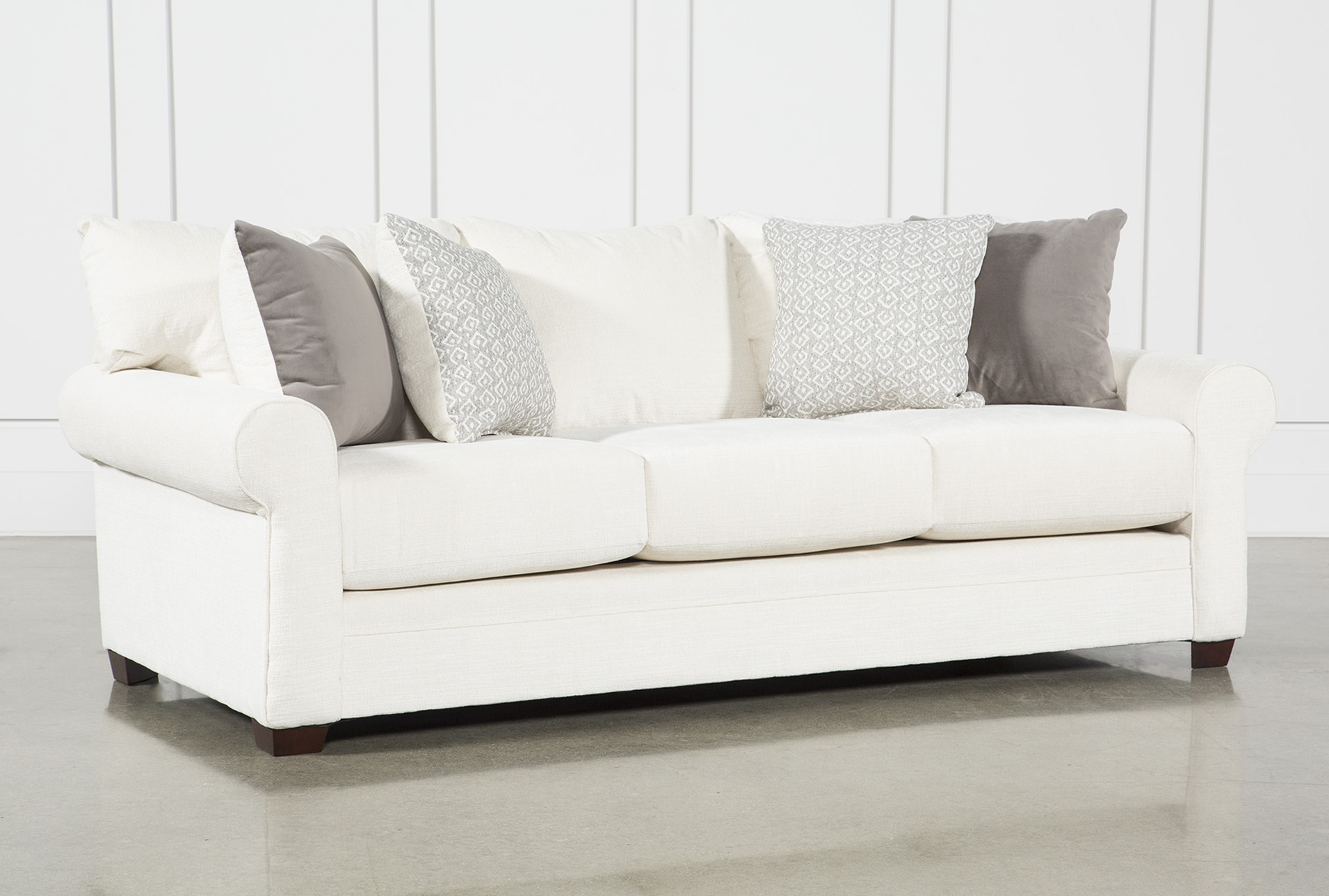 Pros and cons of buying the white sofa
  and loveseat