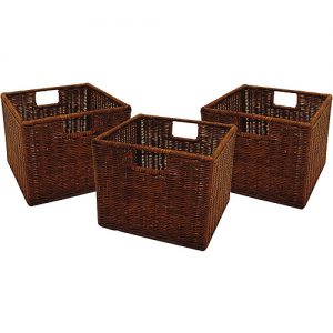 Generic Wicker Baskets - Set of 3 - Walmart.com