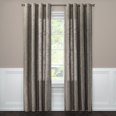 Weave Textured Light Filtering Window Curtain Panels - Threshold