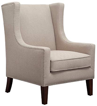 Amazon.com: Barton Lindy Linen Upholstered Wingback Armchair