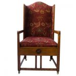 Antique Oak Wingback Armchair for sale at Pamono