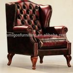 Antique Leather Wingback Chair, View vintage leather chair, AMIGOS