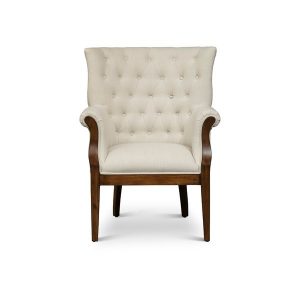 One Allium Way Blanca Fabric Upholstered Wooden Armchair | Wayfair